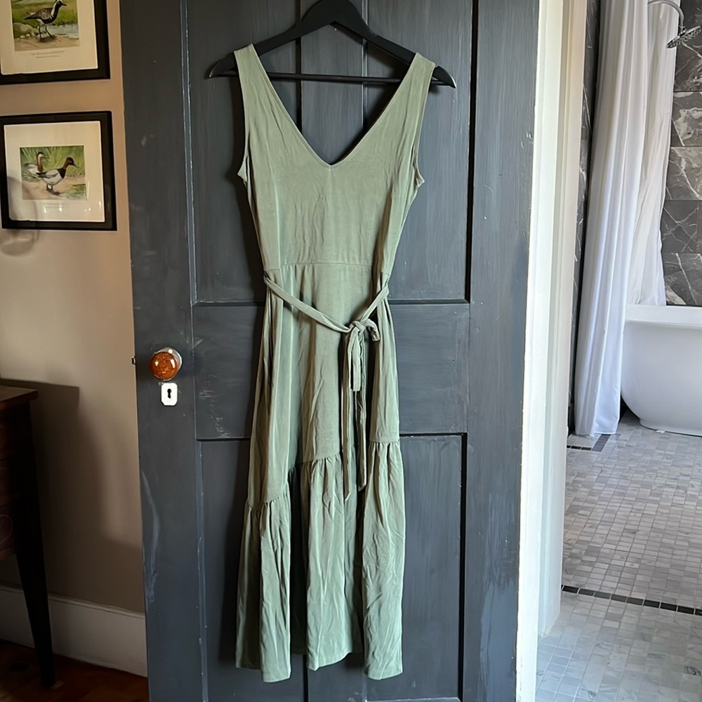 Banana Republic sage dress midi dress